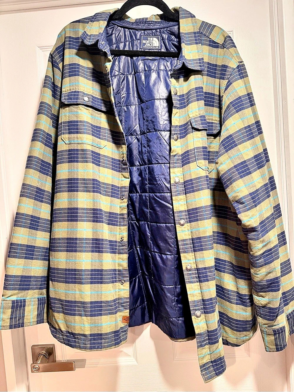 The North Face Plaid Shirt Jacket in Blue & Green XXL
